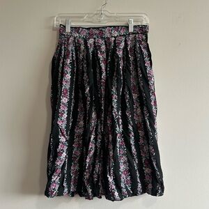 Vintage Pleated Midi Skirt